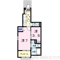 フロ－ラル南別府の物件間取画像